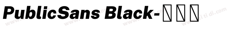 PublicSans Black字体转换